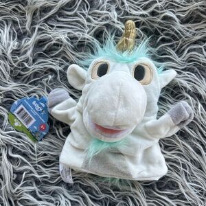 NWT Bluey PLUSH PUPPET Unihorse 8" Genuine White Gold Horn. New with tags.
